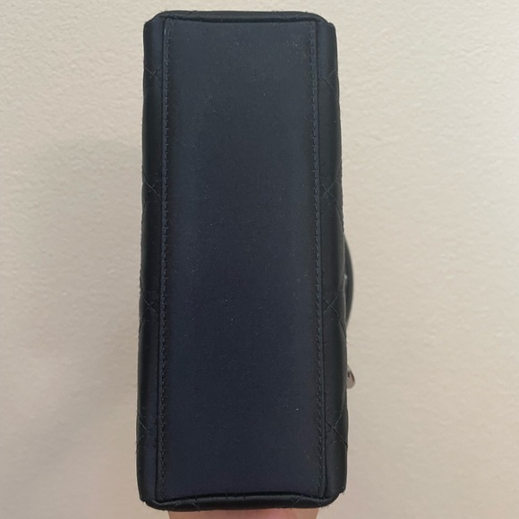 SOLD Lady Dior Mini Satin Bag Silver Hardware - Picture 5 of 13